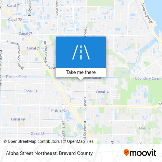 Mapa de Alpha Street Northeast