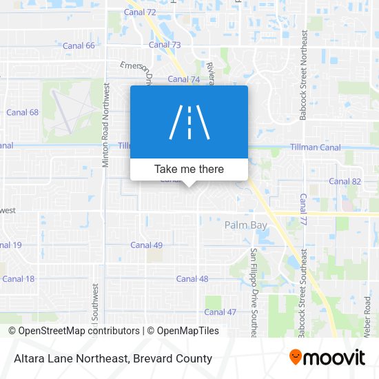 Altara Lane Northeast map