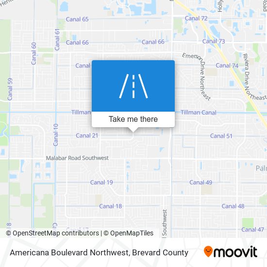 Mapa de Americana Boulevard Northwest