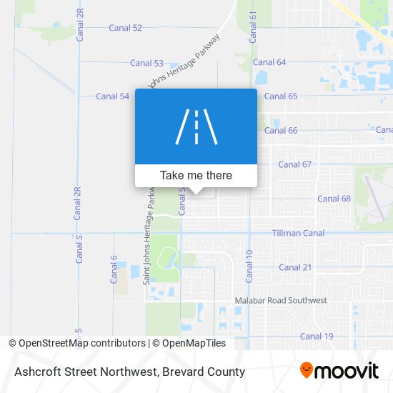 Mapa de Ashcroft Street Northwest