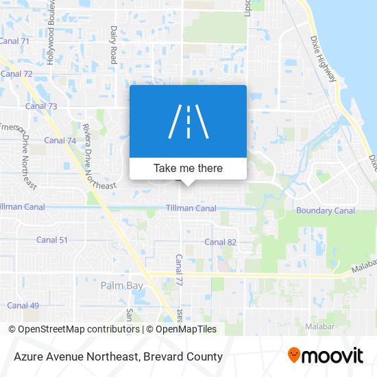 Azure Avenue Northeast map
