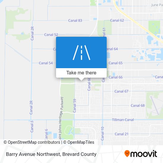 Barry Avenue Northwest map