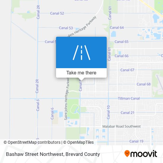Mapa de Bashaw Street Northwest