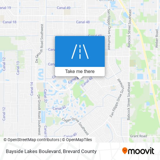 Mapa de Bayside Lakes Boulevard