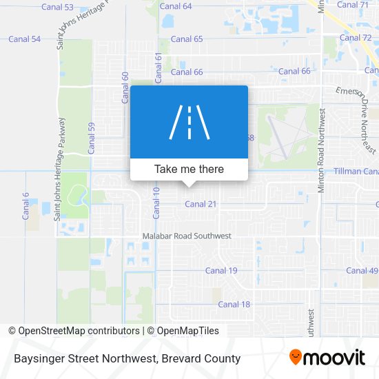 Mapa de Baysinger Street Northwest