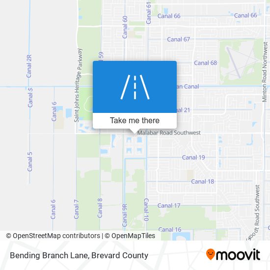 Mapa de Bending Branch Lane