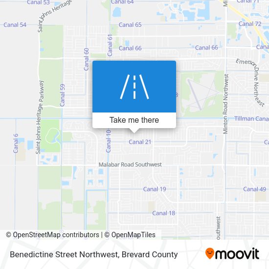 Benedictine Street Northwest map