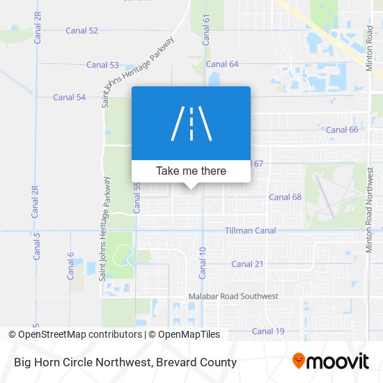 Mapa de Big Horn Circle Northwest