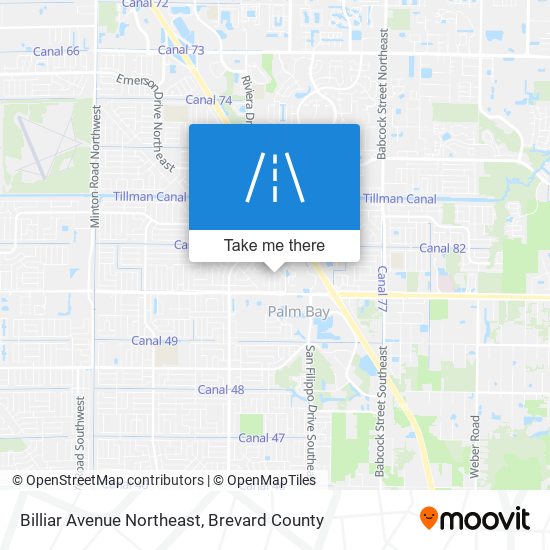 Billiar Avenue Northeast map
