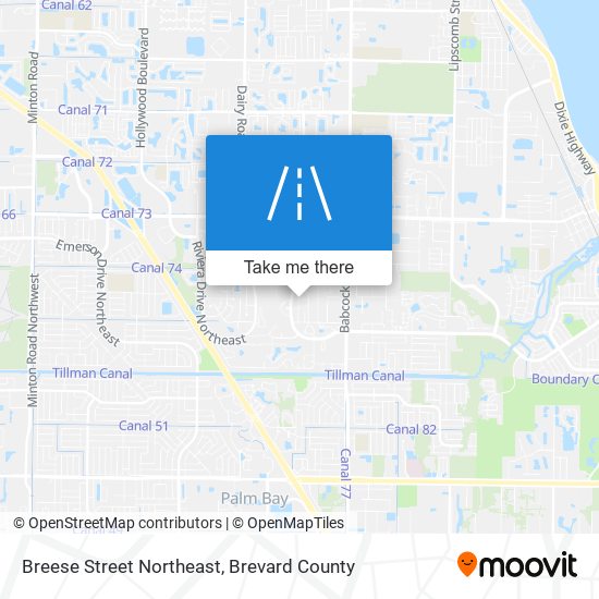 Mapa de Breese Street Northeast