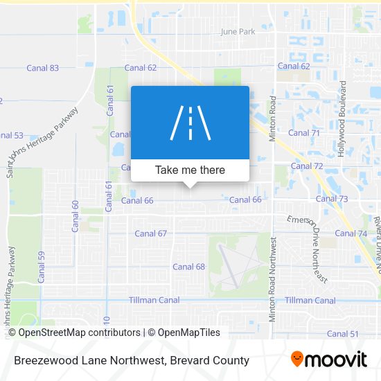 Breezewood Lane Northwest map