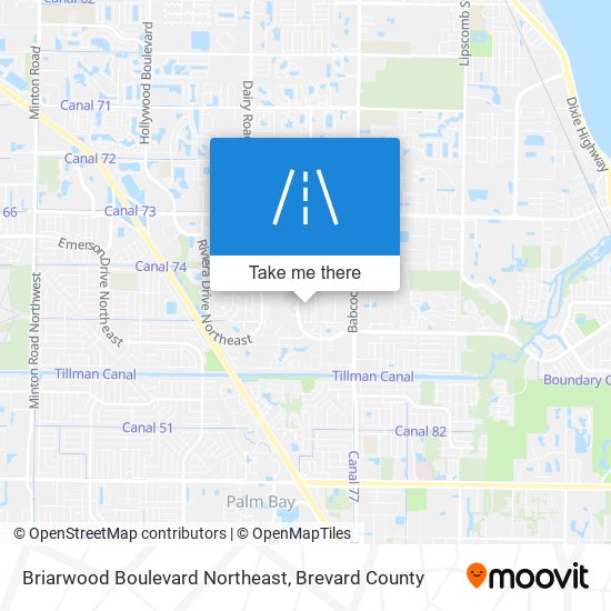 Mapa de Briarwood Boulevard Northeast