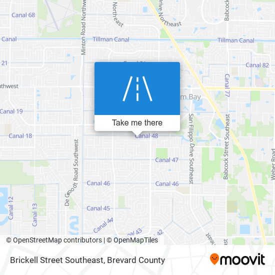 Brickell Street Southeast map