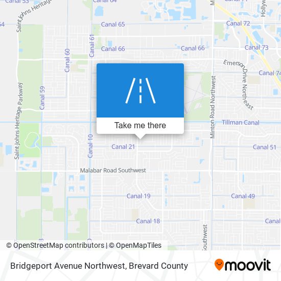 Mapa de Bridgeport Avenue Northwest