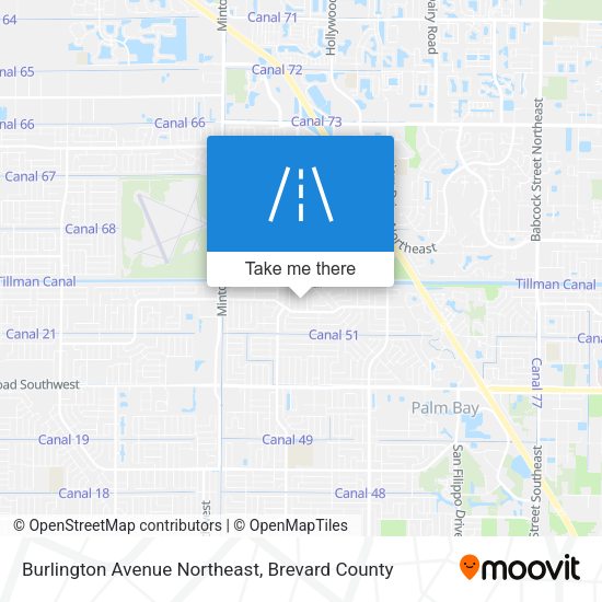 Mapa de Burlington Avenue Northeast