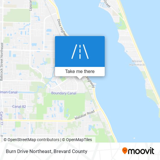 Burn Drive Northeast map