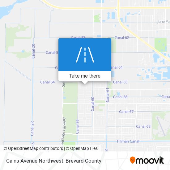 Cains Avenue Northwest map