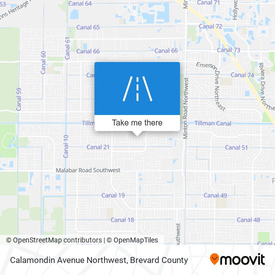 Calamondin Avenue Northwest map