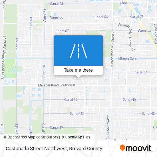 Mapa de Castanada Street Northwest
