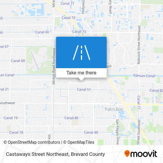 Castaways Street Northeast map