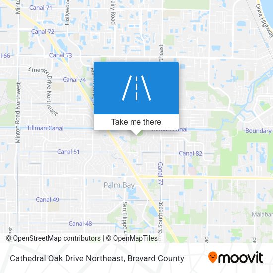 Cathedral Oak Drive Northeast map