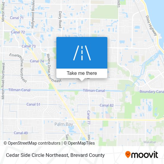 Cedar Side Circle Northeast map