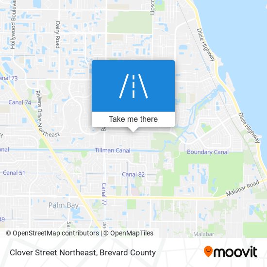 Mapa de Clover Street Northeast