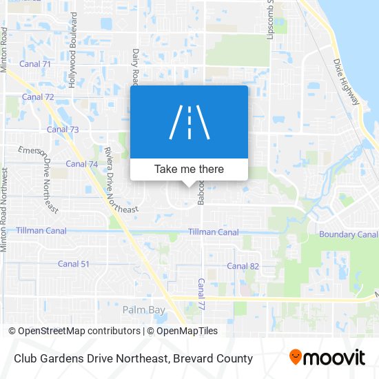 Mapa de Club Gardens Drive Northeast