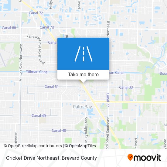 Cricket Drive Northeast map