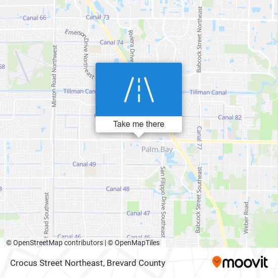 Mapa de Crocus Street Northeast