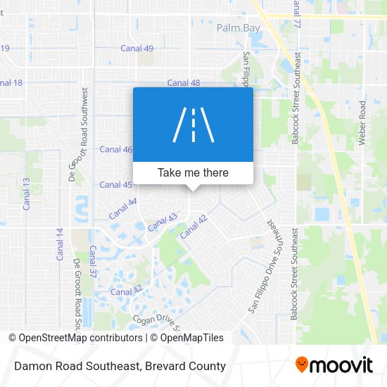 Damon Road Southeast map