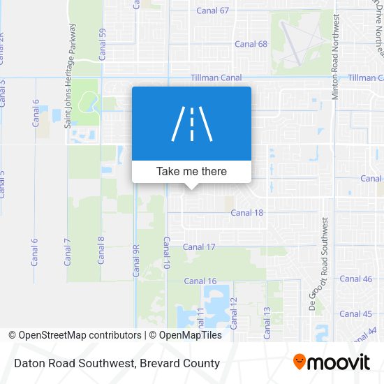 Daton Road Southwest map