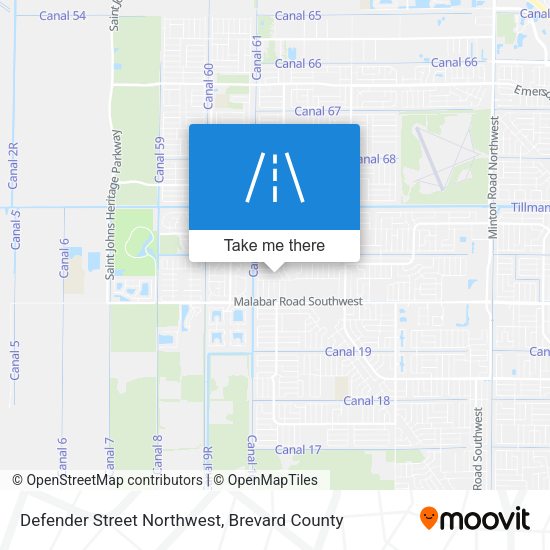 Mapa de Defender Street Northwest
