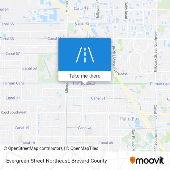 Evergreen Street Northeast map