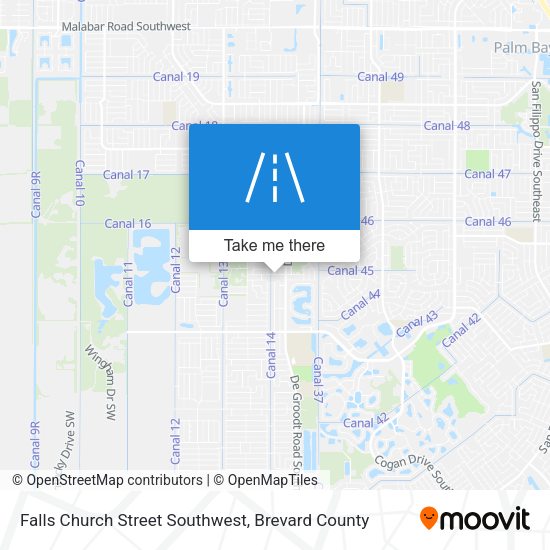 Falls Church Street Southwest map