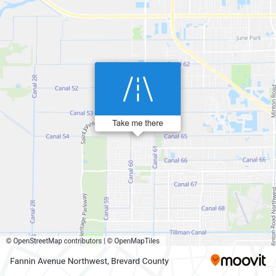 Fannin Avenue Northwest map