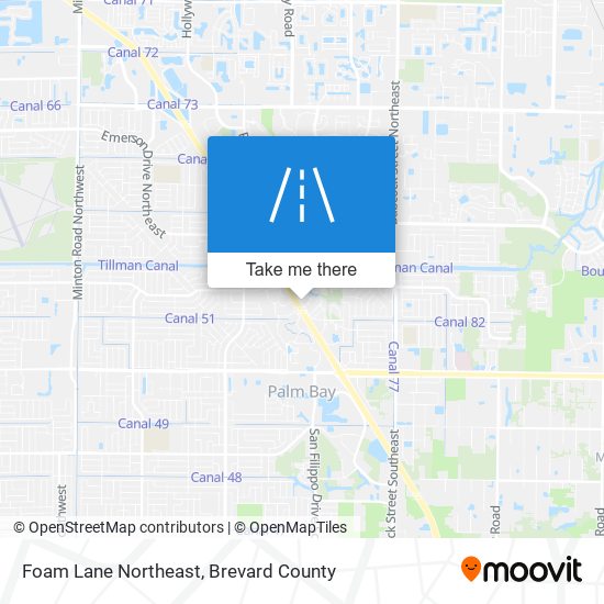 Mapa de Foam Lane Northeast