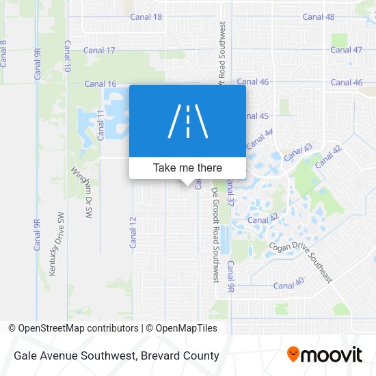 Gale Avenue Southwest map
