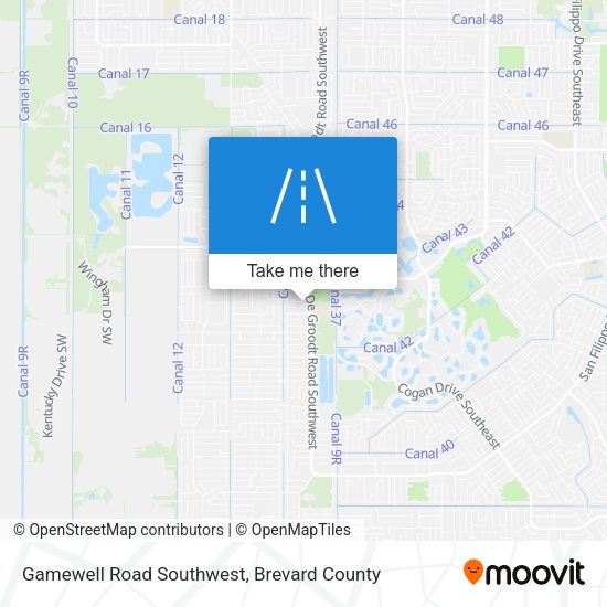 Gamewell Road Southwest map
