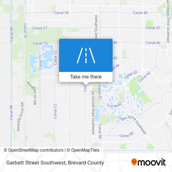 Garbett Street Southwest map