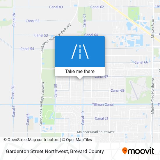 Mapa de Gardenton Street Northwest