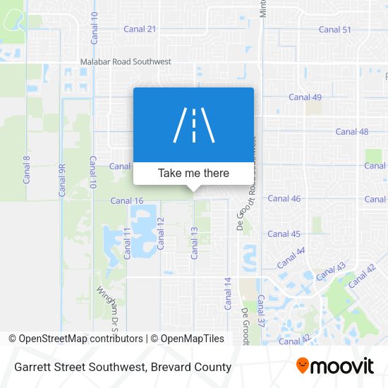 Mapa de Garrett Street Southwest