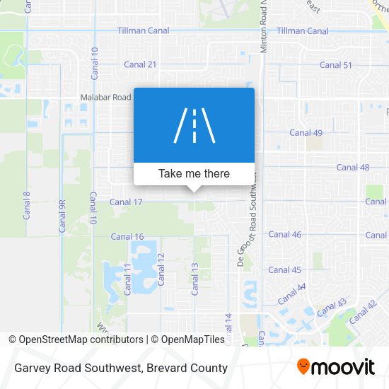 Garvey Road Southwest map