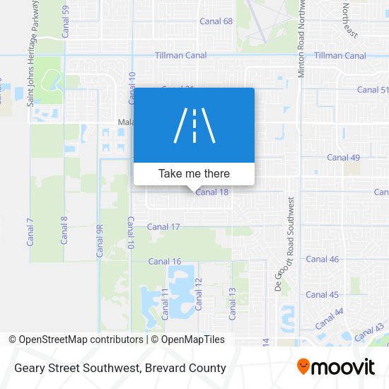 Geary Street Southwest map