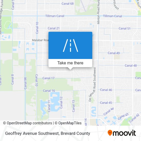 Geoffrey Avenue Southwest map