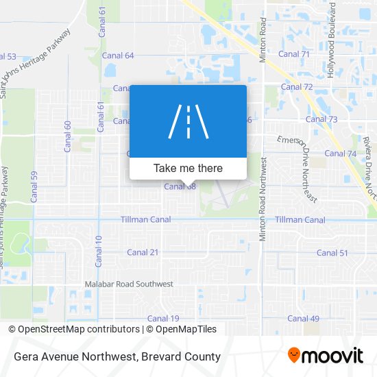 Gera Avenue Northwest map