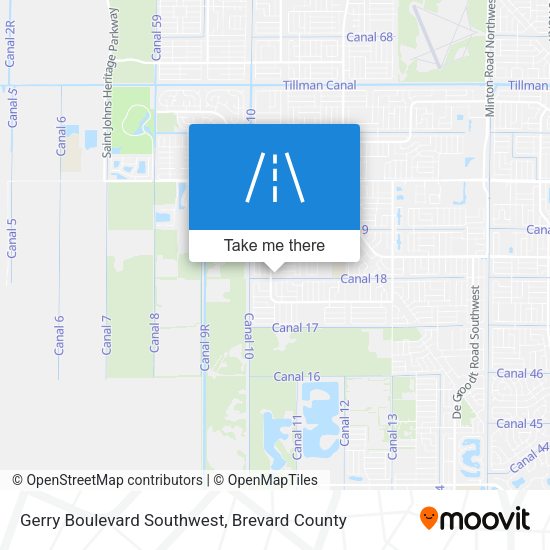 Gerry Boulevard Southwest map