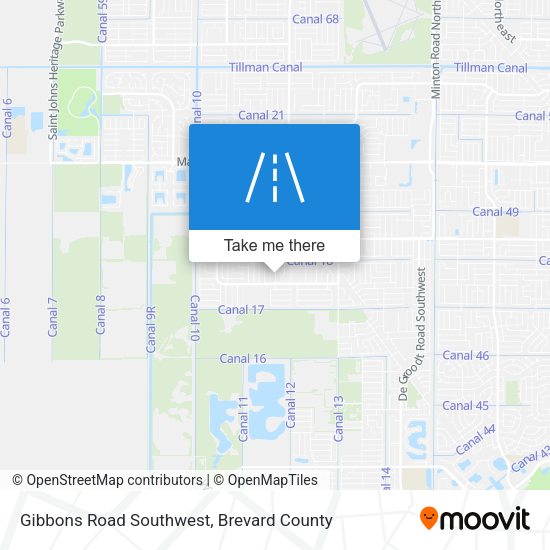 Mapa de Gibbons Road Southwest