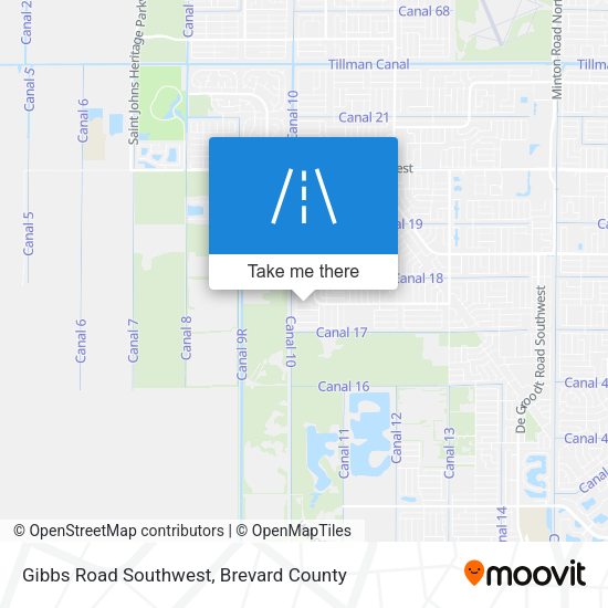 Mapa de Gibbs Road Southwest