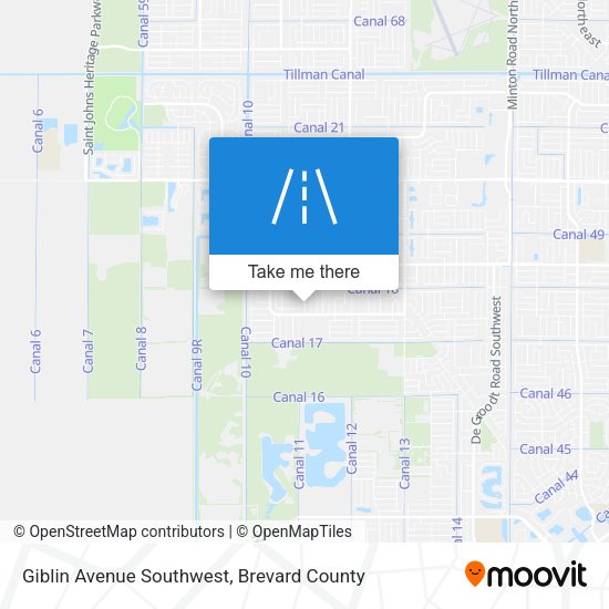 Giblin Avenue Southwest map
